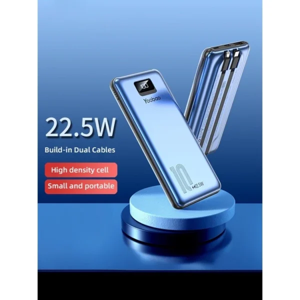 my-11134201-7rasj-m2xq542fytd258.webp Yoobao Fast Charging Powerbank Built in Cables Lightning & Type C - LC2PRO (10000mAh)