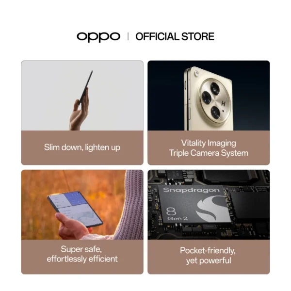 my-11134207-7r98o-ln0wlg8lvhnf25.webp OPPO Find N3 16GB + 512GB | Flagship Performance | Triple Camera System | Efficient Multitasking | 4805mAh